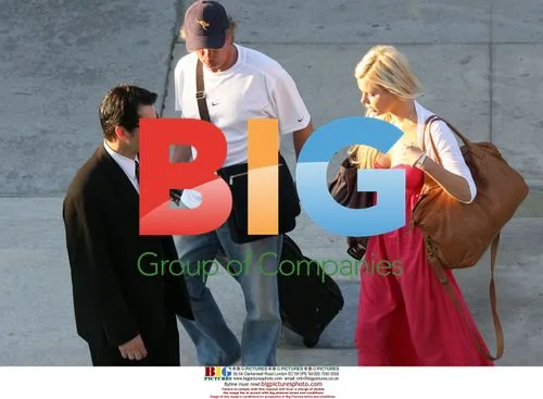 Nigel Lythgoe and Sophie Monk at Burbank Airport