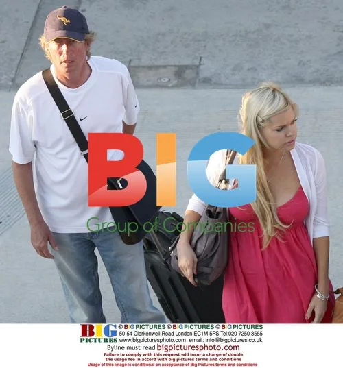 Nigel Lythgoe and Sophie Monk at Burbank Airport