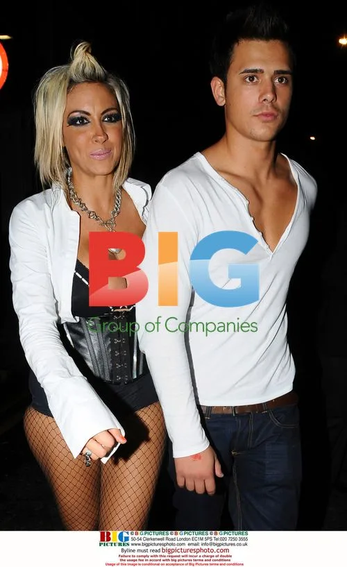 Jodie Marsh and mystery man at Maya nightclub