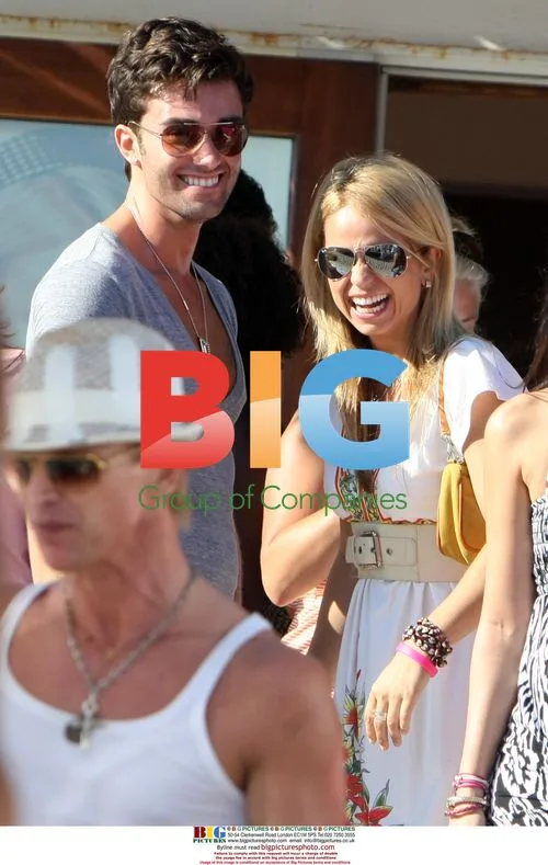 Stephanie Macintosh and date at Paris Hilton clothing launch