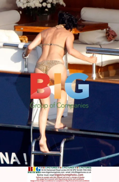 Nancy Dell'Olio on a yacht in Greece