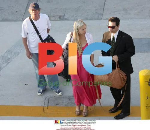 Nigel Lythgoe and Sophie Monk Arrive at Burbank Airport