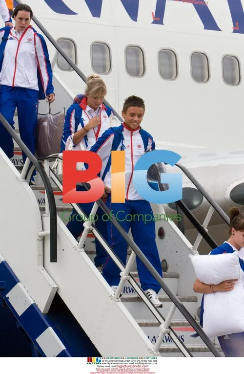 Team GB returns from Beijing 2008 Olympics