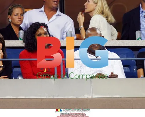 Serena and Forrest watch US Open match