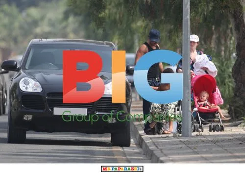 Peter Andre with Kids in Cyprus