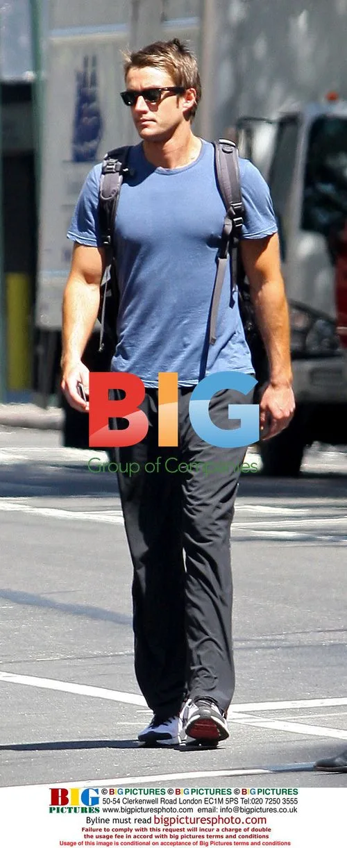 Robert Buckley Backpacking in Soho