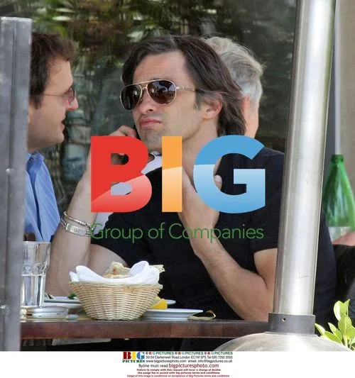 Olivier Martinez Enjoys Lunch at Angelini Cafe