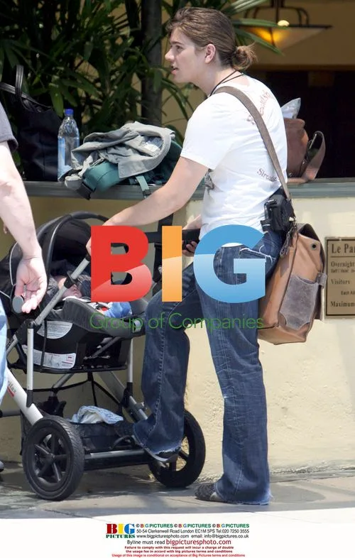 Zac Hanson and family with newborn son