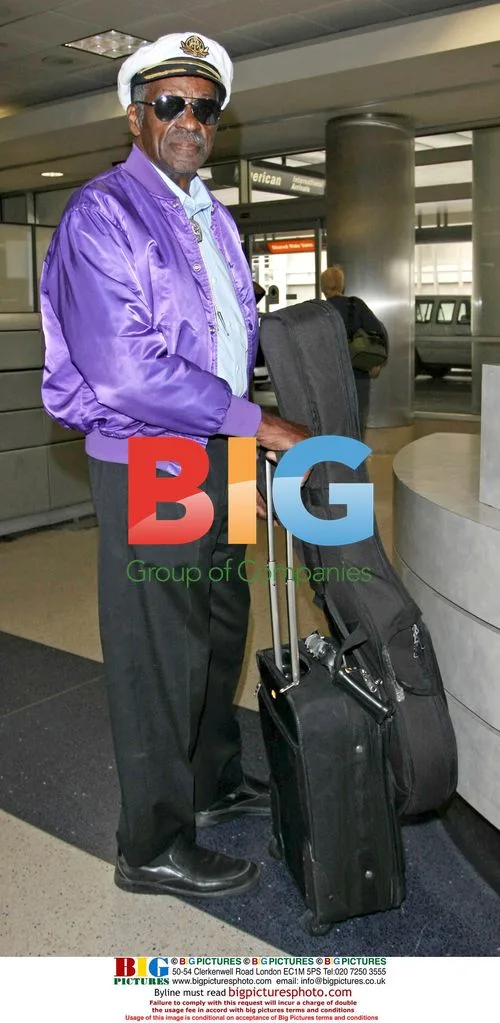 Chuck Berry Arrives at LAX, 2008