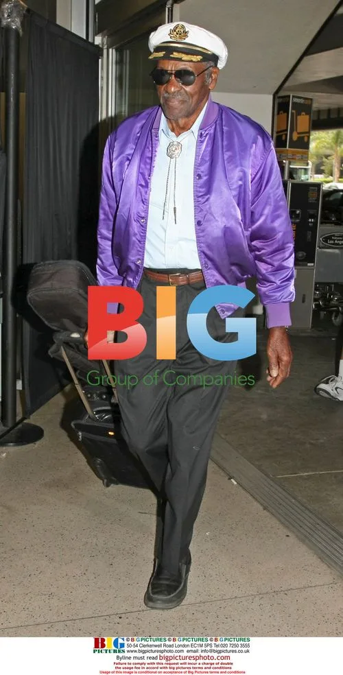 Chuck Berry arrives at LAX