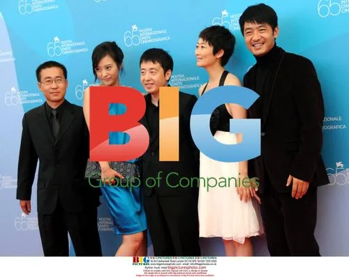 Jordi Ballo, Hao Lei, Jia Zhang-Ke, Zhao Tao, Wang Honwei at Venice Film Festival