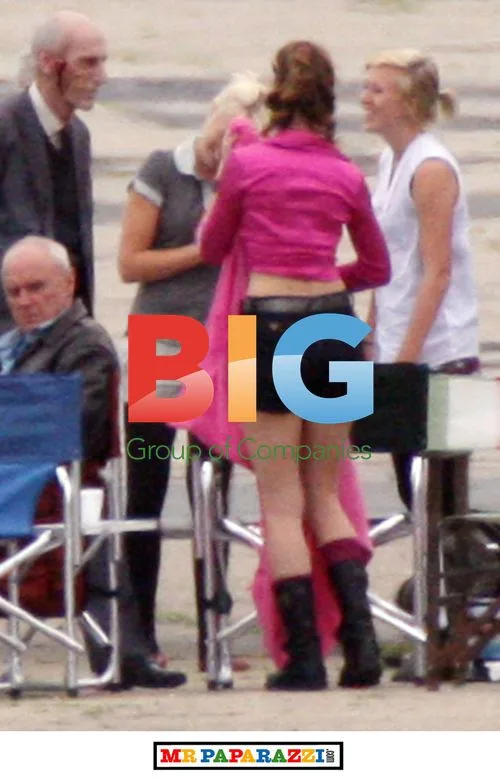 Kelly Brook on Film Set