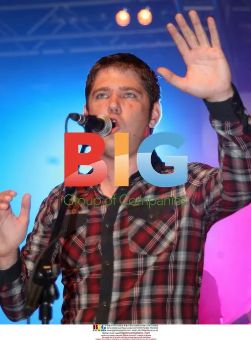 Scouting For Girls' Roy Stride performs at Blackpool Illuminations
