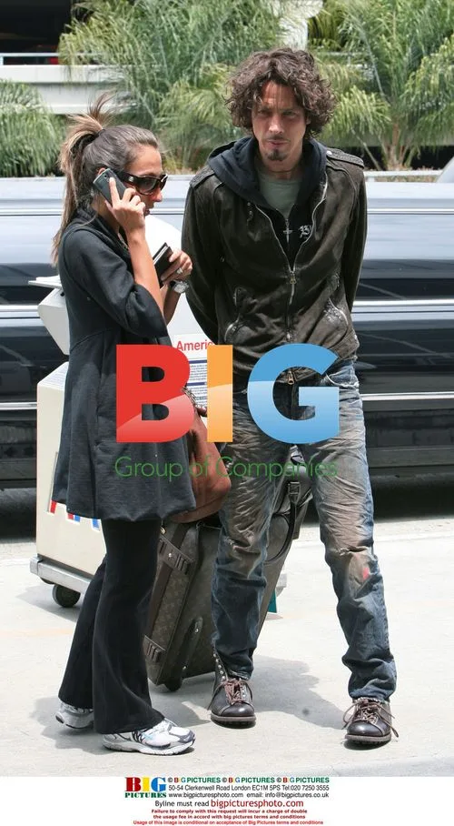 Chris Cornell Departs LAX with Wife