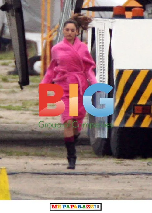 Kelly Brook on Film Set