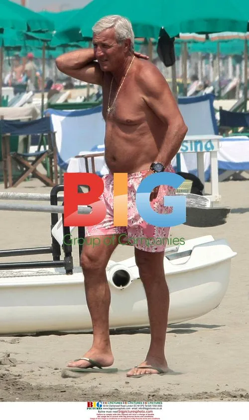Marcello Lippi on holiday in Italy