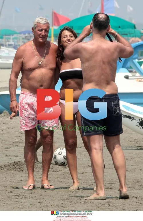 Marcello Lippi on holiday in Italy
