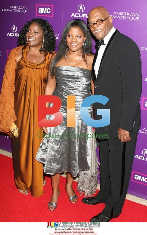 Samuel L Jackson with family at award ceremony