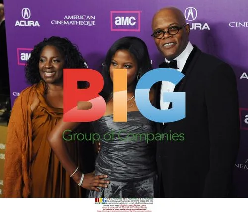 Samuel L. Jackson and family at awards gala