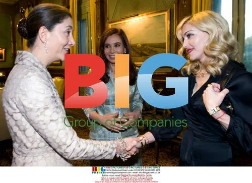 Madonna greets Ingrid Betancourt in Argentina