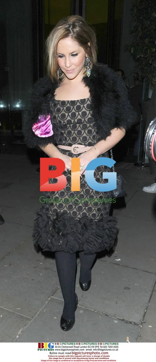 Heidi Range leaves Bungalow 8 in London