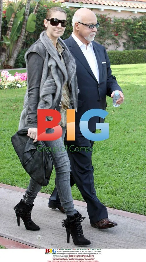 Celine Dion and Rene Angelil in Beverly Hills