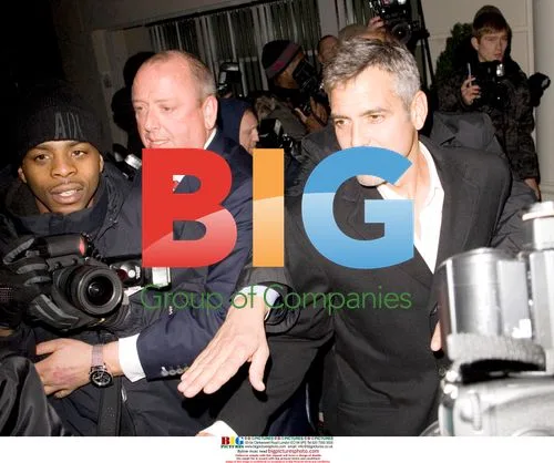 George Clooney leaving house party