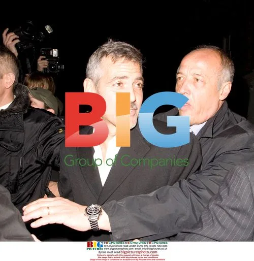 George Clooney leaving house party