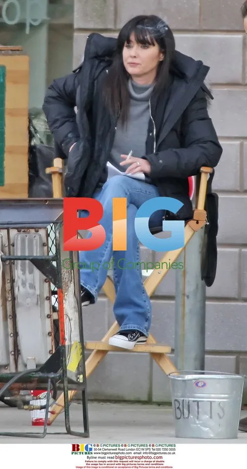 Shannen Doherty on break from "Resistance" shoot