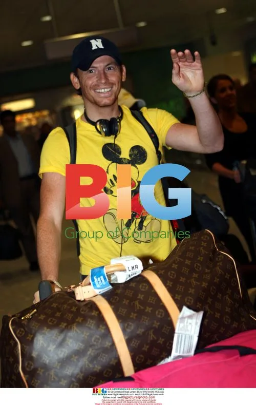 Joe Swash arrives at Heathrow after I'm a Celebrity