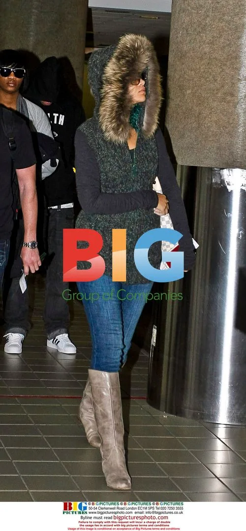 Rihanna and Chris Brown at LAX