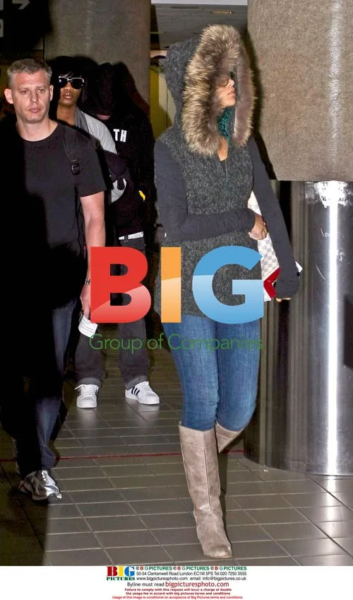Rihanna and Chris Brown at LAX