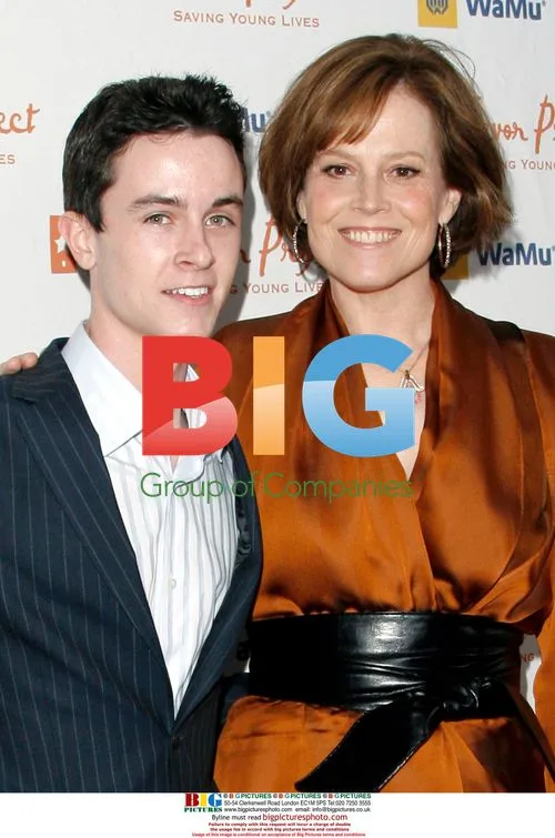 Ryan Kelley and Sigourney Weaver at Cracked Xmas Event