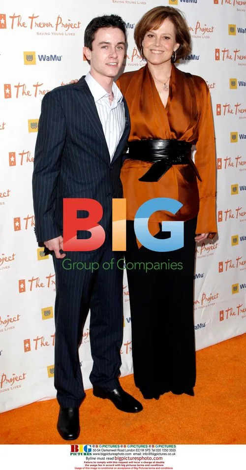Ryan Kelley and Sigourney Weaver at Cracked Xmas Charity Event