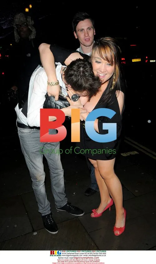 Big Brother couple Luke and Rebecca at OK! Xmas Party