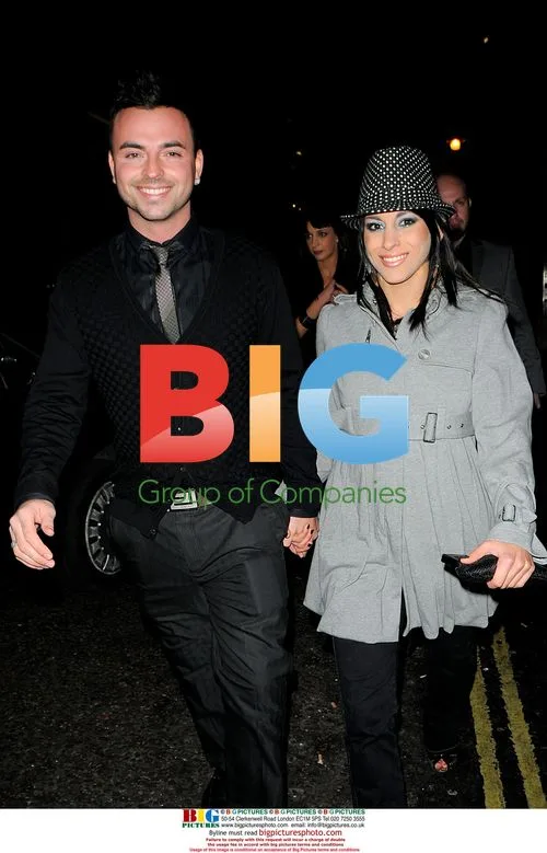 Andy Scott Lee and Girlfriend at OK! Christmas Party