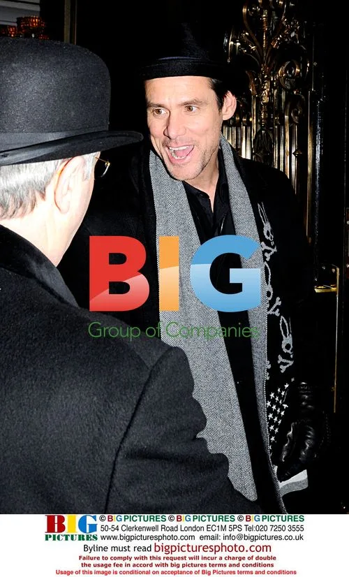 Jim Carrey leaving dinner in London