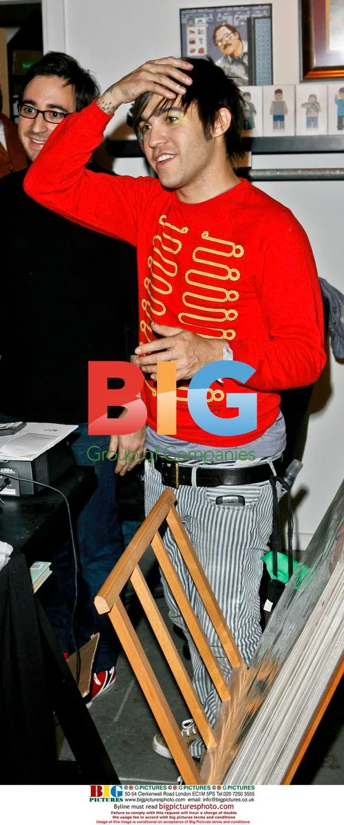 Pete Wentz attends friend Travis Mccoy's art exhibition