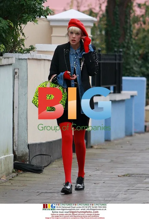 Agyness Deyn walking in North London