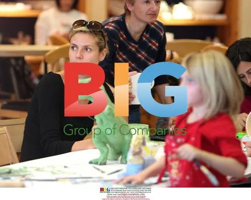 Heidi Klum and family at Colour Me Mine