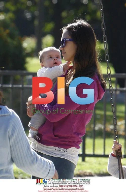 Jessica Alba and daughter Honor at park
