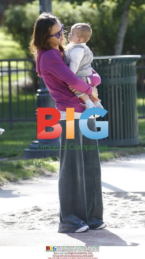 Jessica Alba and daughter Honor at park