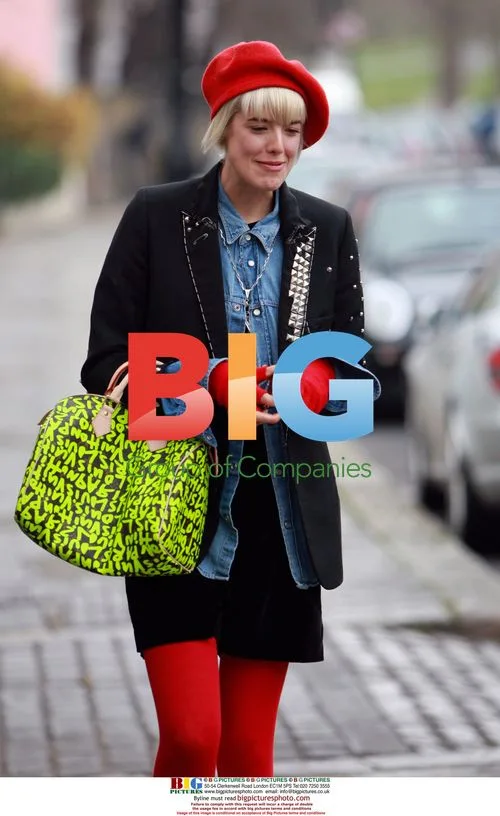 Model Agyness Deyn walking in North London