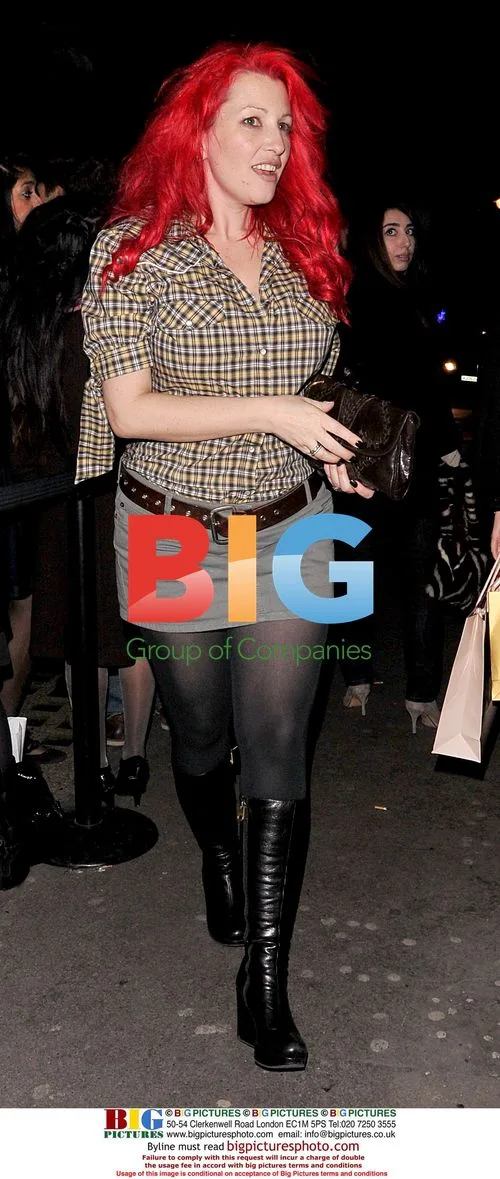 Jane Ross leaving Whiskey Mist, London