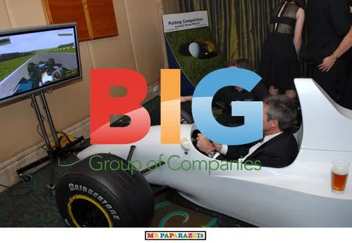 Tiff Needell drives race car simulator