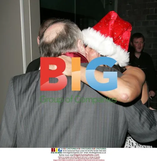Bill Tarmey gets Christmas party kiss