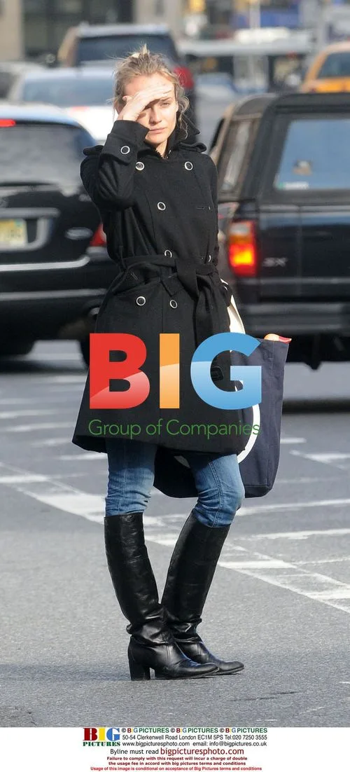 Diane Kruger hails cab in Soho, New York