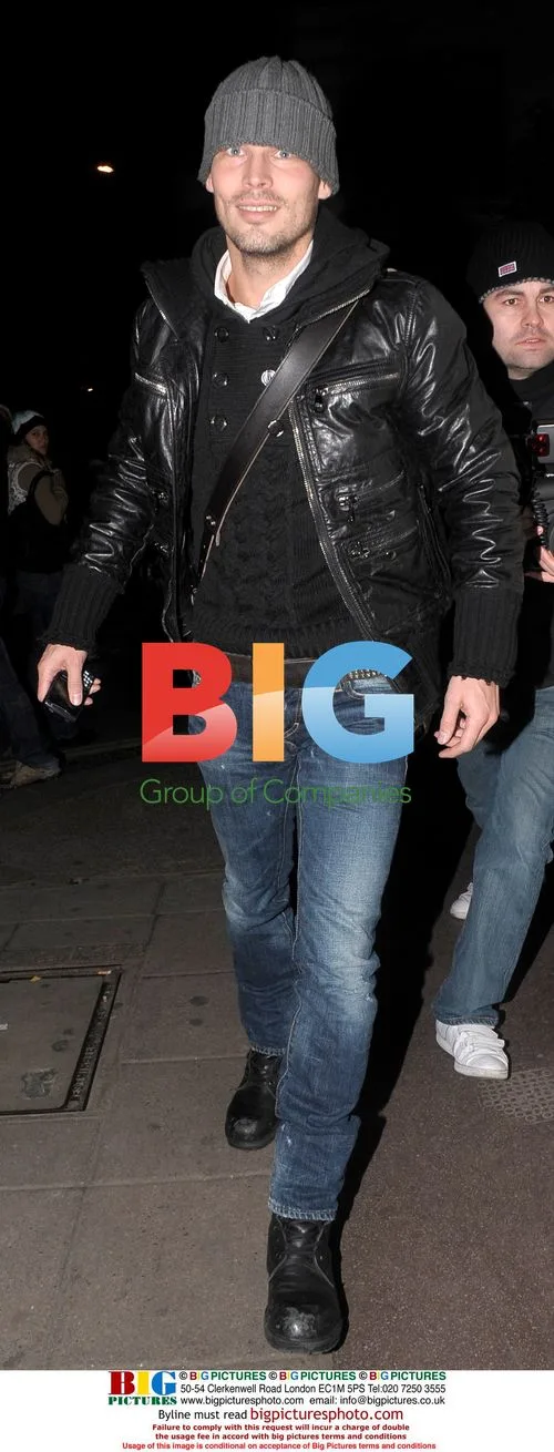 Freddie Ljungberg leaving Mayfair Hotel