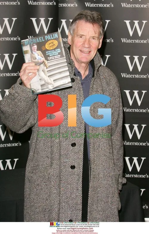 Michael Palin signs book at Waterstones