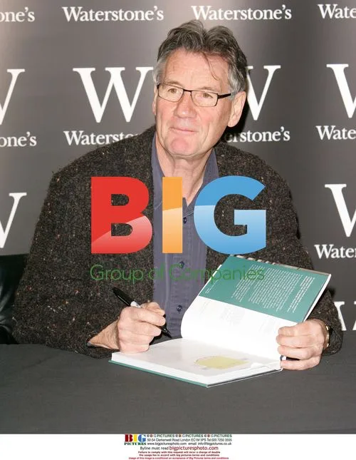 Michael Palin signs "Around The World" books